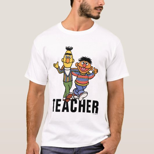 Sesamstraat | Bert & Ernie Teacher T-shirt (Voorkant)