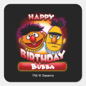 Sesamstraat | Bert & Ernie thema verjaardag Vierkante Sticker (Voorkant)