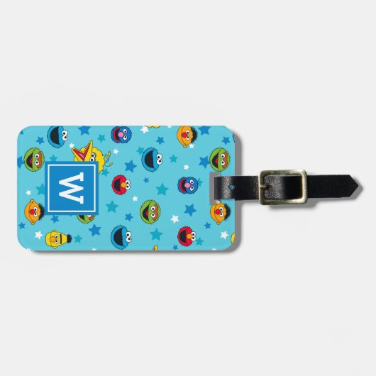 Sesamstraat | Best Friends Star Pattern Bagagelabel (Voorkant horizontaal)