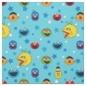 Sesamstraat | Best Friends Star Pattern Stof (Swatch)