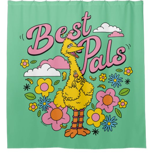 Sesamstraat | Beste gele vogelpels Douchegordijn (Voorkant)