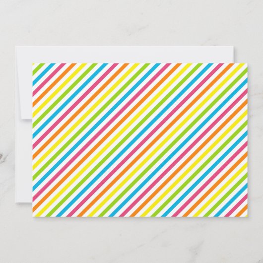 Sesamstraat Big Bird gestreepte verjaardag Kaart (Achterkant)