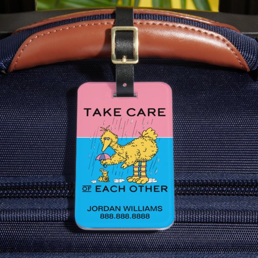 Sesamstraat | Big Bird Let op | Uw gegevens toevoe Bagagelabel (Voorkant Insitu 2)