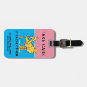 Sesamstraat | Big Bird Let op | Uw gegevens toevoe Bagagelabel (Voorkant horizontaal)