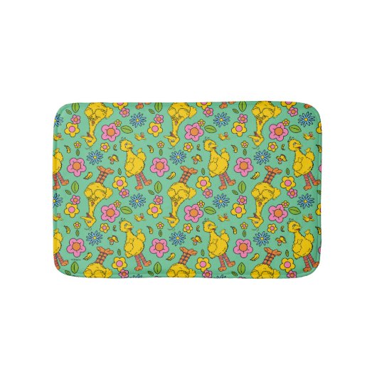 Sesamstraat | Big Bird & Little Bird Pattern Badmat (Voorkant)