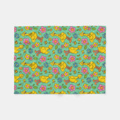 Sesamstraat | Big Bird & Little Bird Pattern Fleece Deken (Voorkant (Horizontaal))