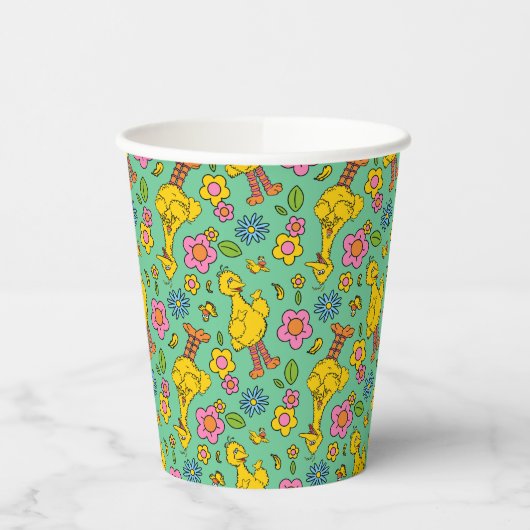 Sesamstraat | Big Bird & Little Bird Pattern Papieren Bekers (Links)