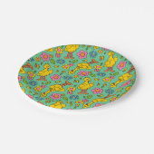 Sesamstraat | Big Bird & Little Bird Pattern Papieren Bordje (Gekanteld)