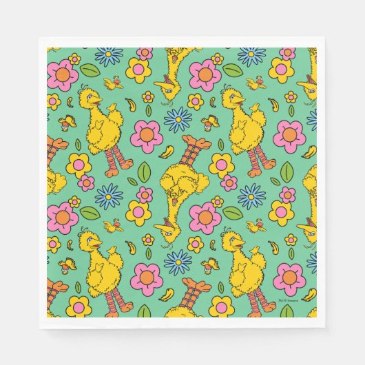 Sesamstraat | Big Bird & Little Bird Pattern Servet (Voorkant)