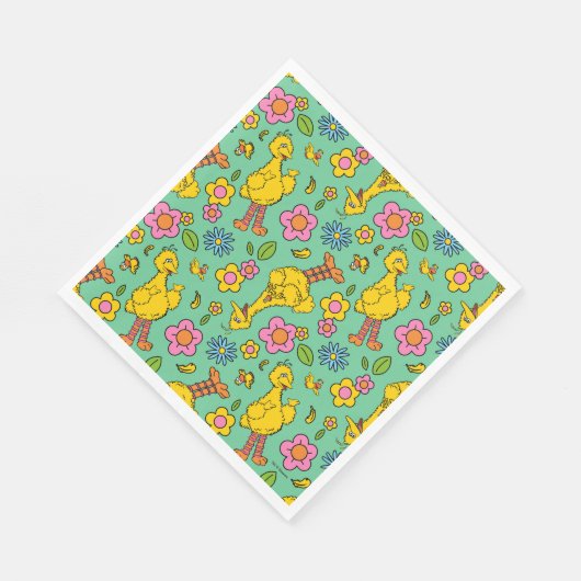 Sesamstraat | Big Bird & Little Bird Pattern Servet (Hoek)