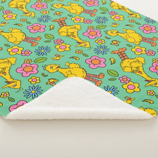 Sesamstraat | Big Bird & Little Bird Pattern Sherpa Deken (3/4)