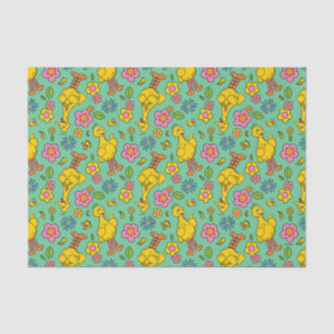 Sesamstraat   Big Bird & Little Bird Pattern Tissuepapier