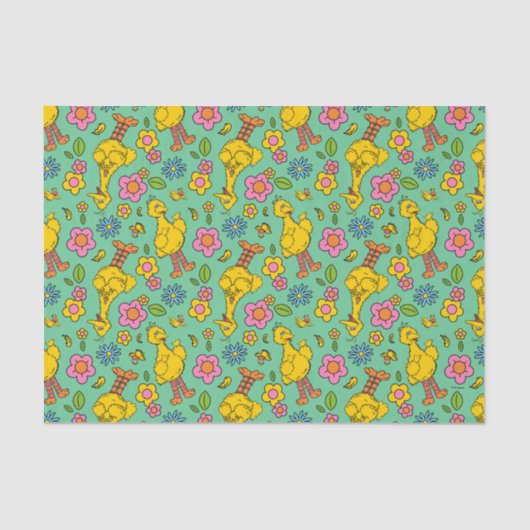 Sesamstraat | Big Bird & Little Bird Pattern Tissuepapier (Voorkant)