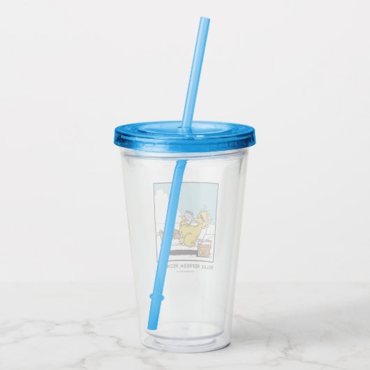 Sesamstraat | Big Bird Relax Refresh Recharge Acryl Drinkbeker (Achterkant)