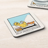 Sesamstraat | Big Bird Relax Refresh Recharge Bier Onderzetter (Linkerzijde)