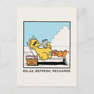 Sesamstraat   Big Bird Relax Refresh Recharge Briefkaart