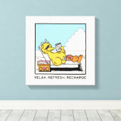 Sesamstraat | Big Bird Relax Refresh Recharge Canvas Afdruk (Insitu (Houten vloer))