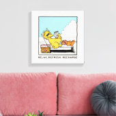Sesamstraat | Big Bird Relax Refresh Recharge Canvas Afdruk (Insitu (Woonkamer))