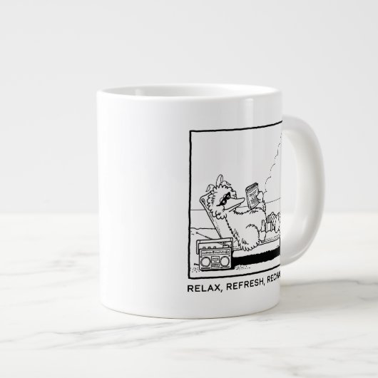 Sesamstraat | Big Bird Relax Refresh Recharge Grote Koffiekop (Voorkant rechts)