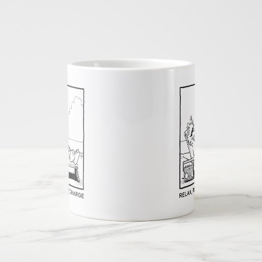 Sesamstraat | Big Bird Relax Refresh Recharge Grote Koffiekop (Voorkant)