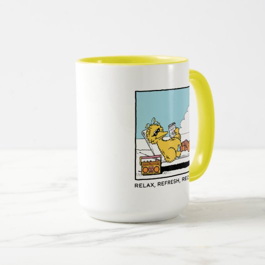 Sesamstraat | Big Bird Relax Refresh Recharge Mok (Voorkant rechts)