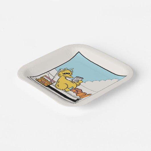 Sesamstraat | Big Bird Relax Refresh Recharge Papieren Bordje (Gebogen)