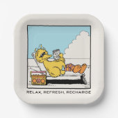 Sesamstraat | Big Bird Relax Refresh Recharge Papieren Bordje (Voorkant)