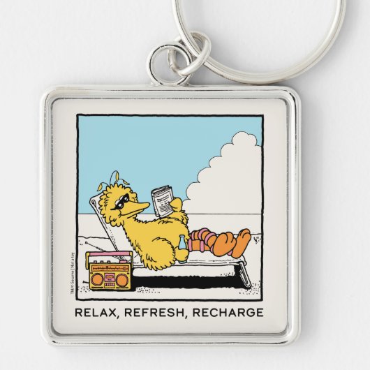 Sesamstraat | Big Bird Relax Refresh Recharge Sleutelhanger (Voorkant)