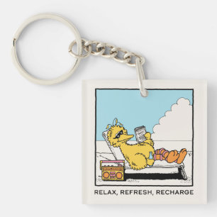 Sesamstraat   Big Bird Relax Refresh Recharge Sleutelhanger
