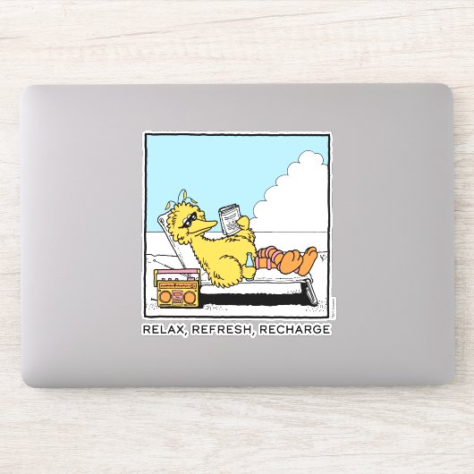 Sesamstraat | Big Bird Relax Refresh Recharge Sticker (Computer)