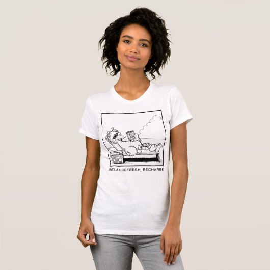 Sesamstraat | Big Bird Relax Refresh Recharge T-shirt (Voorkant volledig)