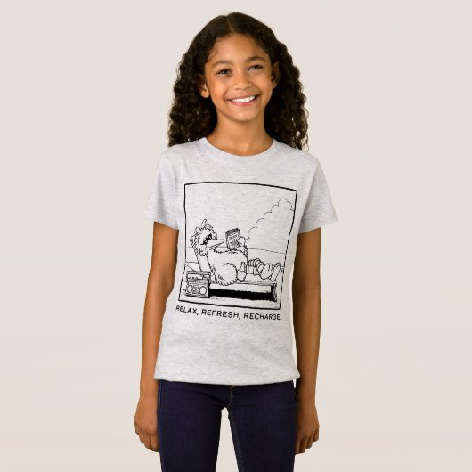 Sesamstraat | Big Bird Relax Refresh Recharge T-shirt (Voorkant volledig)