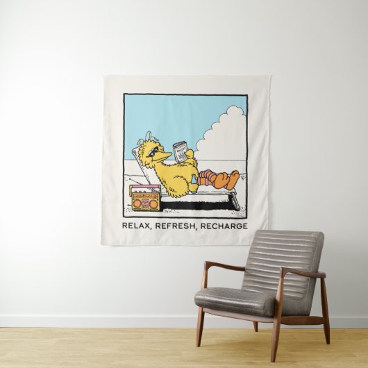 Sesamstraat | Big Bird Relax Refresh Recharge Wandkleed (In situ)