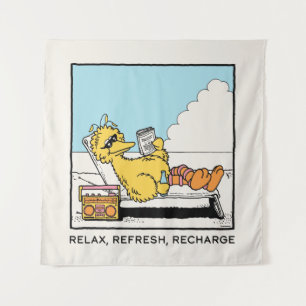 Sesamstraat   Big Bird Relax Refresh Recharge Wandkleed