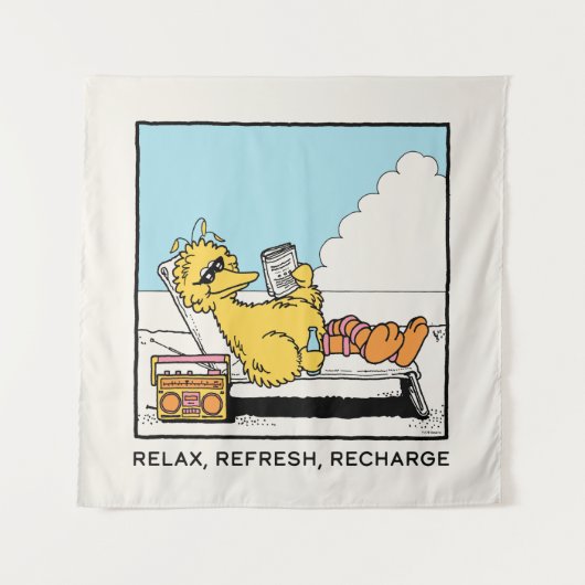Sesamstraat | Big Bird Relax Refresh Recharge Wandkleed (Voorkant)