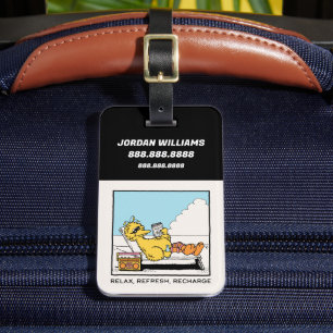Sesamstraat Big Bird Relax Uw gegevens toevoeg Bagagelabel