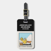 Sesamstraat | Big Bird Relax | Uw gegevens toevoeg Bagagelabel (Voorkant verticaal)