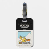 Sesamstraat | Big Bird Relax | Uw gegevens toevoeg Bagagelabel (Achterkant verticaal)