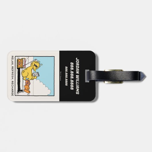 Sesamstraat | Big Bird Relax | Uw gegevens toevoeg Bagagelabel (Achterkant horizontaal)