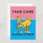 Sesamstraat | Big Bird Zorg voor elkaar Briefkaart (Voorkant / Achterkant)