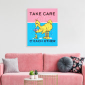 Sesamstraat | Big Bird Zorg voor elkaar Canvas Afdruk (Insitu (Woonkamer))