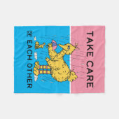 Sesamstraat | Big Bird Zorg voor elkaar Fleece Deken (Voorkant (Horizontaal))