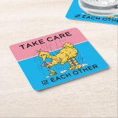 Sesamstraat | Big Bird Zorg voor elkaar Kartonnen Onderzetters (Schuin)