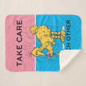 Sesamstraat | Big Bird Zorg voor elkaar Sherpa Deken (Voorkant (horizontaal))