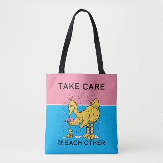 Sesamstraat | Big Bird Zorg voor elkaar Tote Bag (Voorkant)