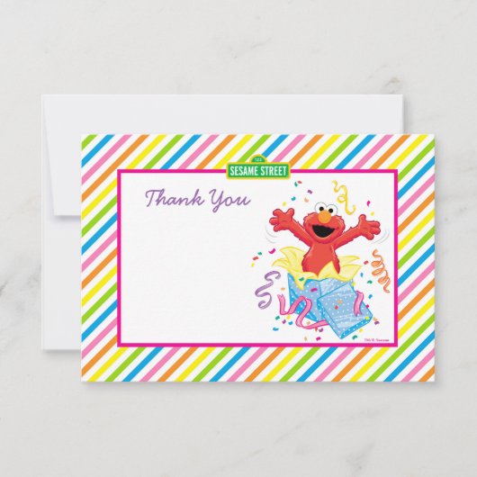 Sesamstraat | Birthday Elmo Girl Bedankkaart (Voorkant)