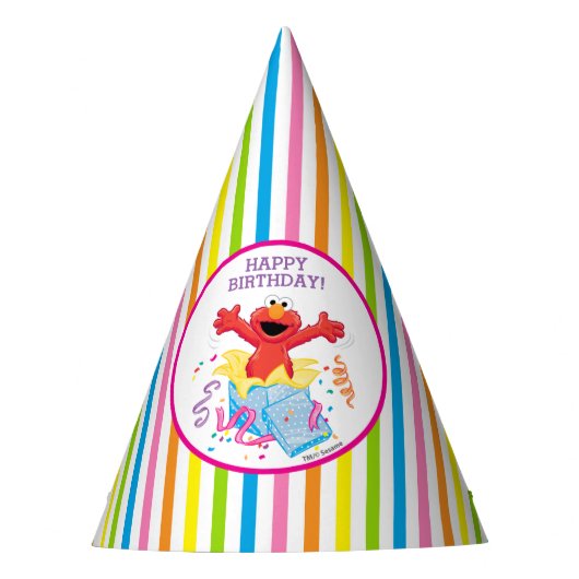 Sesamstraat | Birthday Elmo Girl Feesthoedjes (Voorkant)