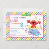 Sesamstraat | Birthday Elmo Girl Kaart (Voorkant)