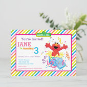 Sesamstraat | Birthday Elmo Girl Kaart (Staand voorkant)