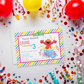 Sesamstraat | Birthday Elmo Girl Kaart